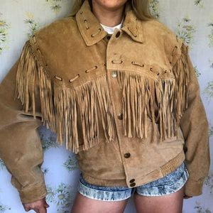 Vintage Wilson’s Leather Fringe Leather Jacket